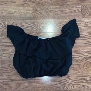 Off the shoulder black top
